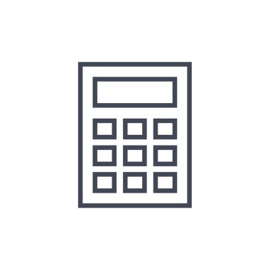 hesap makinesi basit simge vektör çizim  