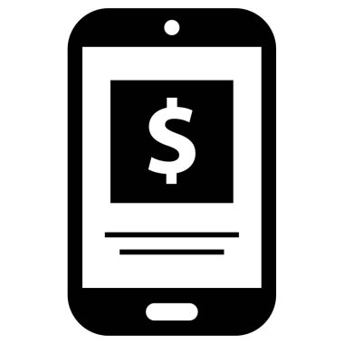 akıllı telefon simgesi basit vektör illüstrasyonu