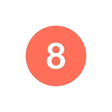 Sekiz numaralı simge vektör illüstrasyonu