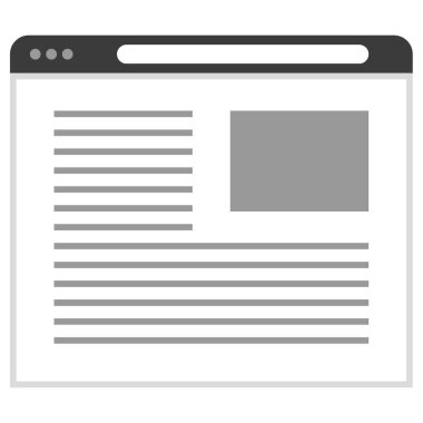 İnternet tarayıcı sayfası. ui ux 'nun basit tasarımı  