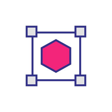 altıgenin vektör çizimi 