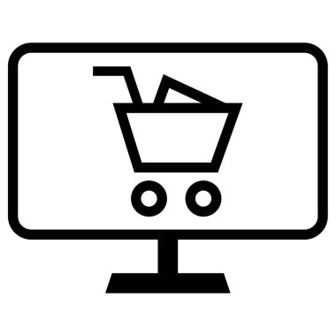 Alışveriş ve e ticaret hattı vektör simgeleri 