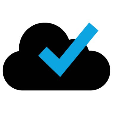 Bulut hesaplama simgesi, vektör illüstrasyonu. işaretleme işareti, bulut navigasyonu 