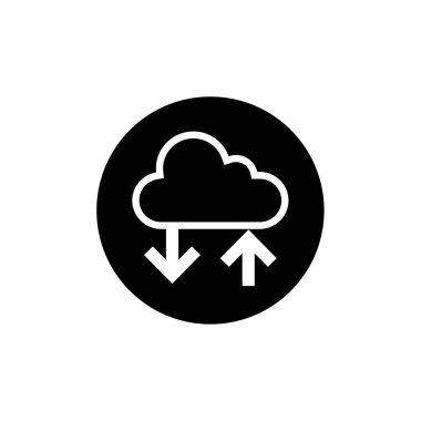 Bulut hesaplama simgesi vektör illüstrasyonu