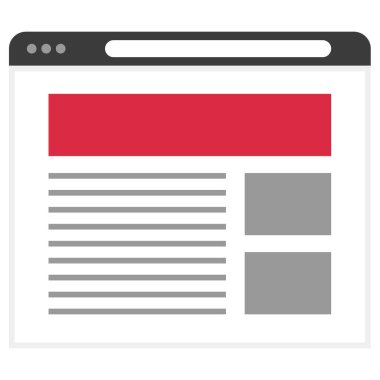 kullanıcı arayüzü tasarımı. Web simgesi basit illüstrasyon 