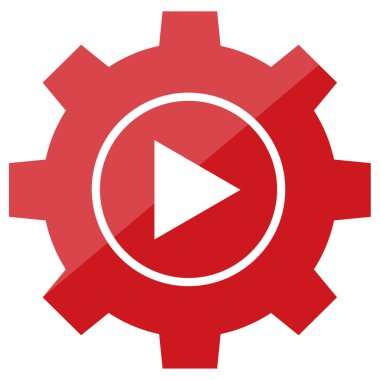 YouTube basit simge vektör illüstrasyonu, video, ortam konsepti  