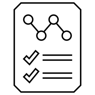 iş raporu simgesi basit illüstrasyon