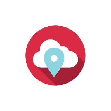 bulut depolama basit simge vektör çizimi  