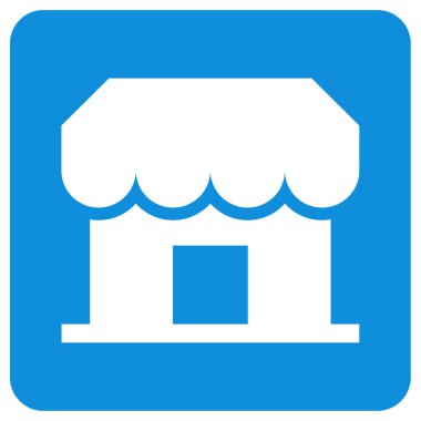 dükkan düz vektör simgesi 