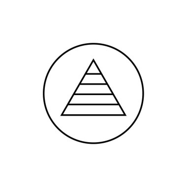 Piramit simgesi, vektör illüstrasyonu 