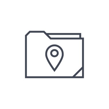 Gezinti PIN basit simgesi, vektör çizim