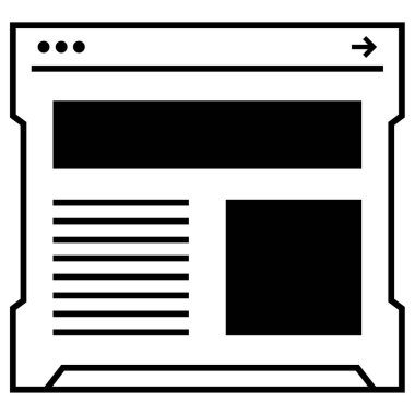 Kablo çerçeve simgesinin vektör illüstrasyonu