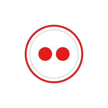 Flickr logosu, görüntü sunucu ve video sunucu servisi ve çevrimiçi topluluk, vektör illüstrasyonu