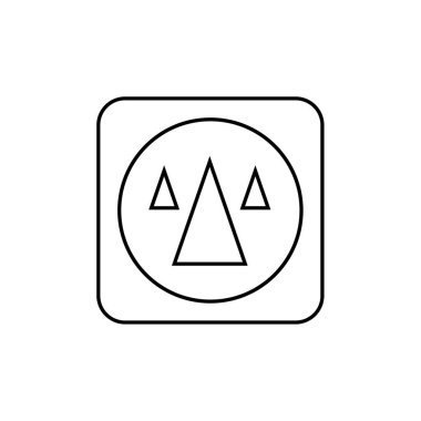 Soyut çokgen geometrik simge, vektör illüstrasyonu 