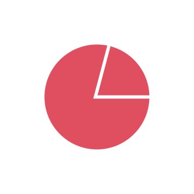 Pasta grafiği basit simgesi, vektör çizim