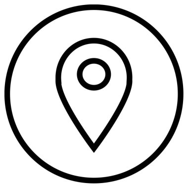konum. Web simgesi basit illüstrasyon