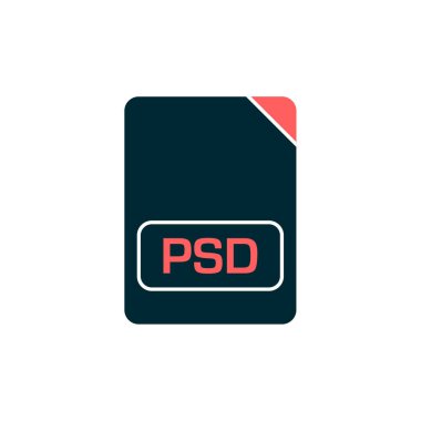 psd belge simgesi, vektör illüstrasyonu basit tasarım