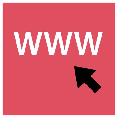 www işareti, vektör simgesi 
