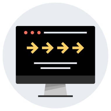 Oklu bilgisayarın vektör illüstrasyonu 