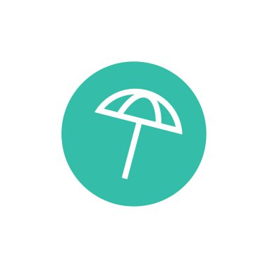 Basit şemsiye simgesi, vektör illüstrasyonu 