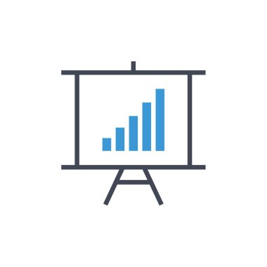 sunum simgesi vektör illüstrasyonu
