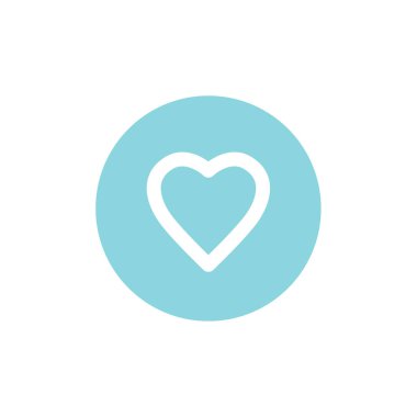 Kalp ikonu vektör illüstrasyonu