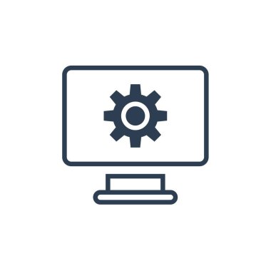 İnternet üzerinden iş ayarlama seçenekleri. simge vektör illüstrasyonu 