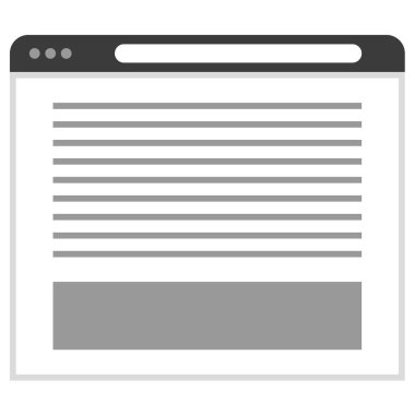 İnternet tarayıcı sayfası. ui ux 'nun basit tasarımı  