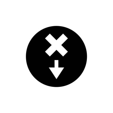 Soyut çokgen geometrik şekil simgesi, vektör illüstrasyonu