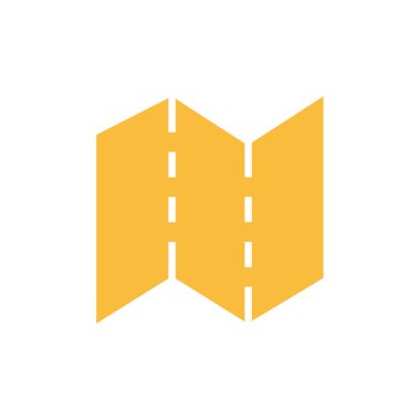 Harita, konum basit simge vektör çizimi  