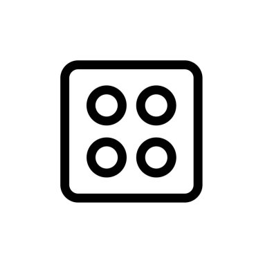 Kumarhane çipi ikon vektörü. İnce çizgi işareti. izole edilmiş sınır sembolü çizimi