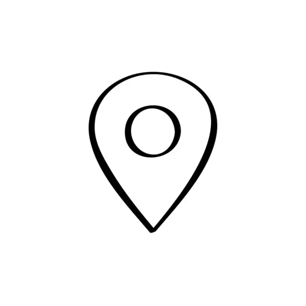 Karte Standort Einfache Icon Vektorillustration — Stockvektor