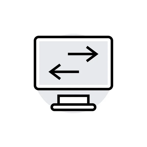 Icono Del Monitor Ordenador Ilustración Vectorial — Vector de stock