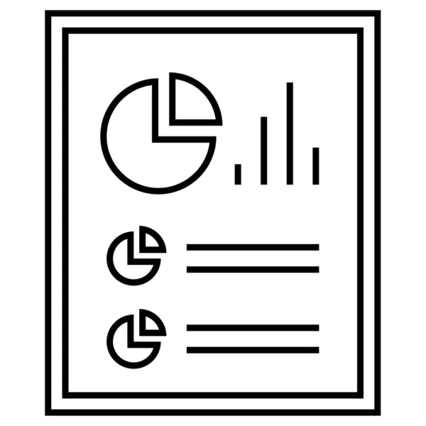 Geschäftsbericht Symbol Einfache Illustration — Stockvektor