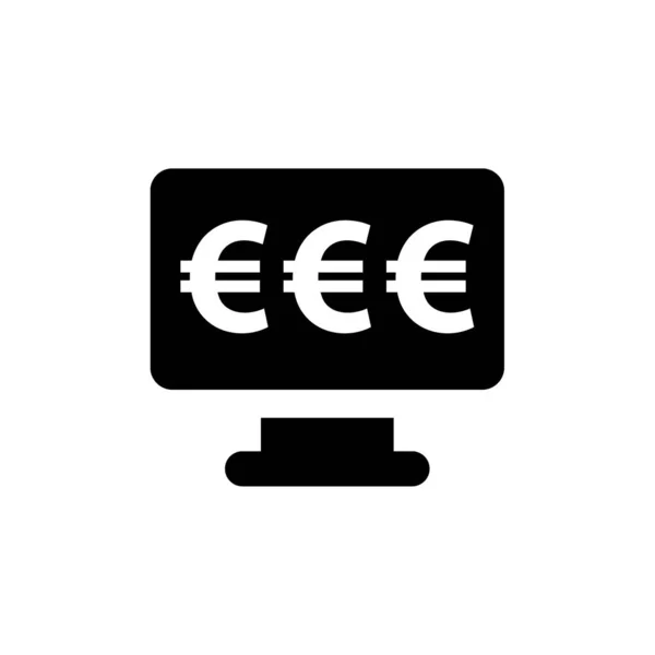 Icono Símbolo Moneda Euro Ilustración Vectorial — Archivo Imágenes Vectoriales