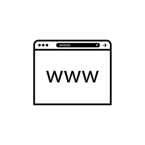 Web Browser Symbol Einfache Illustration — Stockvektor