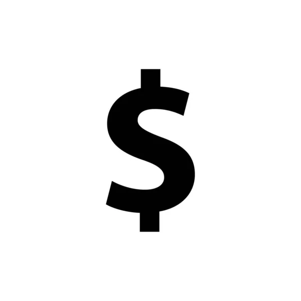 Simbolo Del Dollaro Icona Vettoriale — Vettoriale Stock