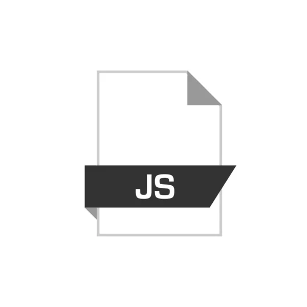 Jsファイル拡張子アイコンベクトルイラスト — ストックベクタ
