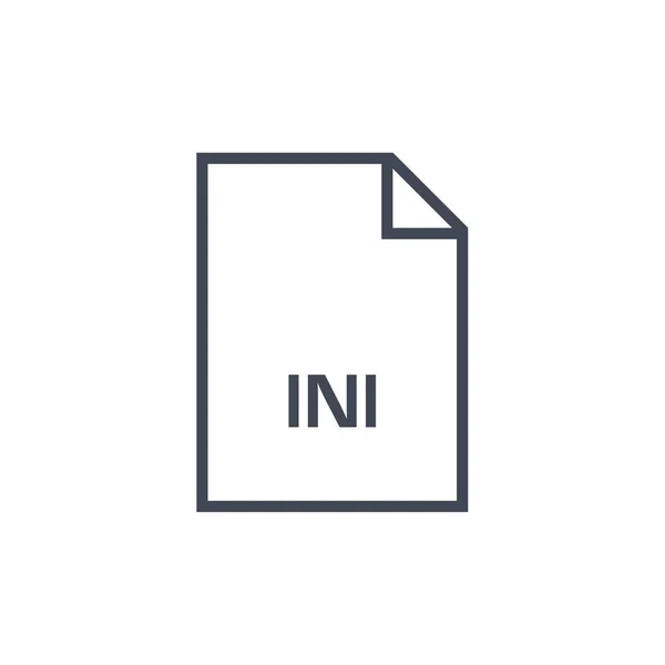 Значок Розширення Імені Файла Ini — стоковий вектор