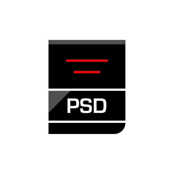 Значок Формату Файлів Psd Векторна Ілюстрація Простого Дизайну — стоковий вектор