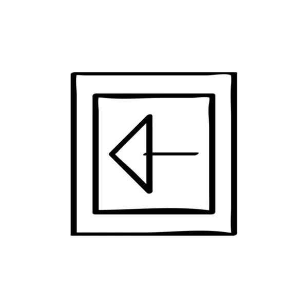 Einfaches Symbol Des Rückausgangs Vektorillustration — Stockvektor