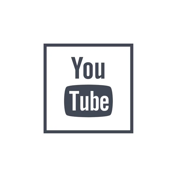 Youtube Prosty Wektor Ikony Ilustracja Wideo Koncepcja Mediów — Wektor stockowy