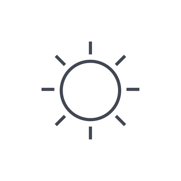 Sonne Icon Vektor Isoliert Auf Weißem Hintergrund — Stockvektor