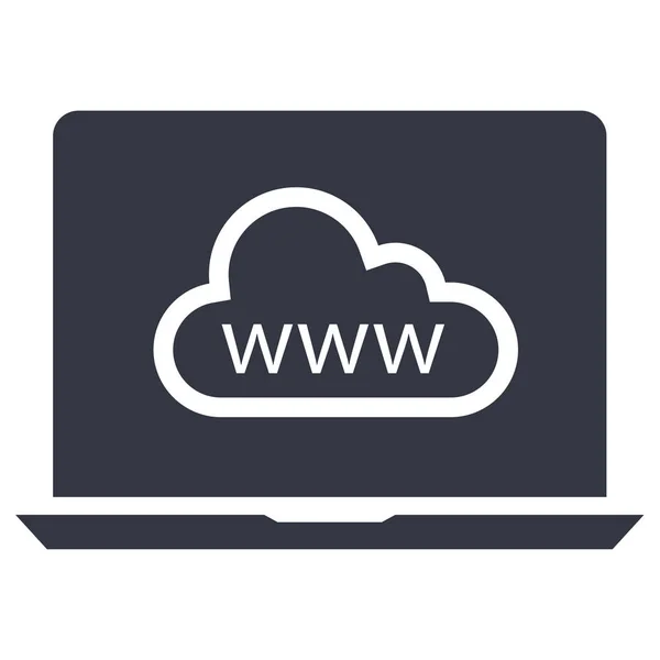 Nuvem Ícone Web Ilustração Simples —  Vetores de Stock