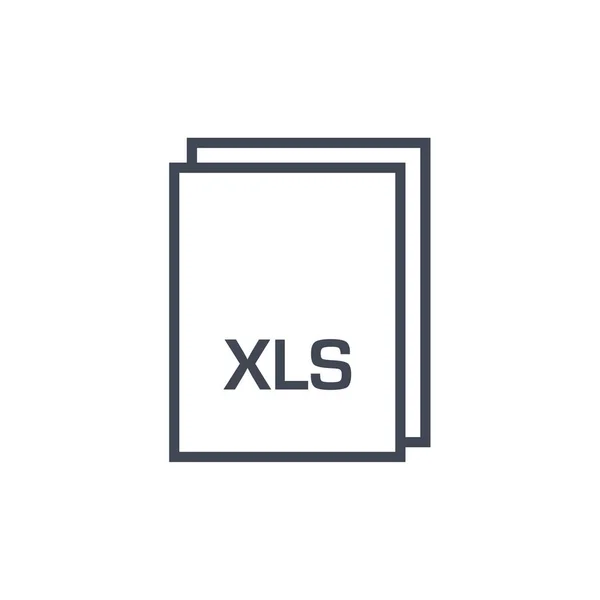 Xls Filformat Ikon Vektor Illustration Enkel Design — Stock vektor