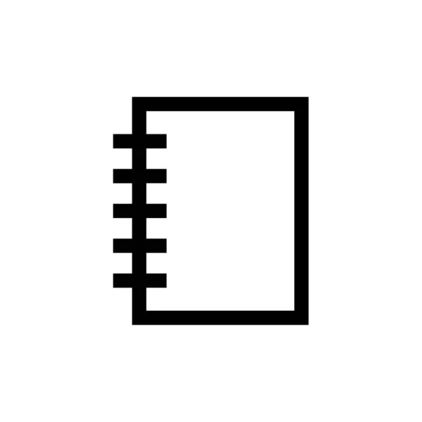 Notebook Vector Illustratie Lijn Pictogram — Stockvector