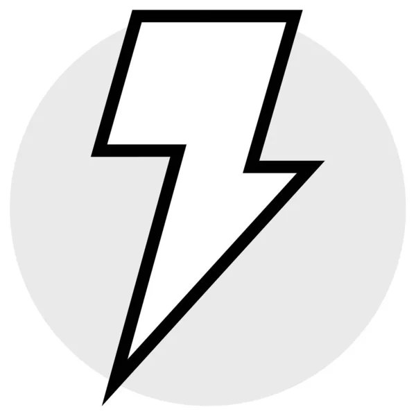 Εικονίδιο Αστραπή Διανυσματική Απεικόνιση Σύμβολο Δύναμης — Διανυσματικό Αρχείο