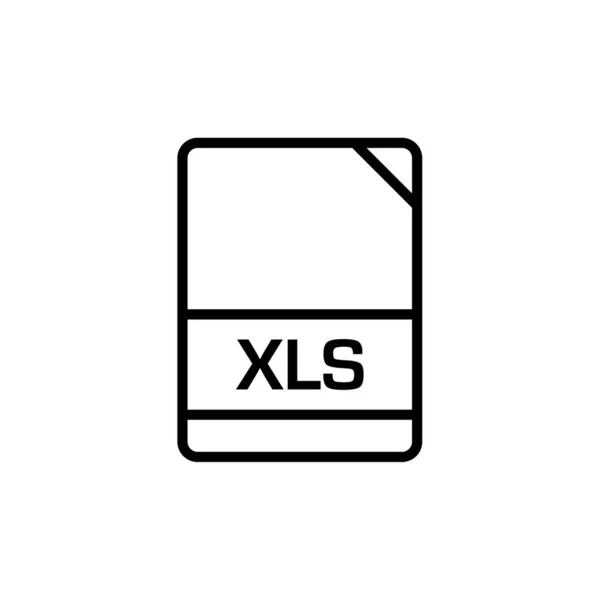 Xls Pictogram Bestandsformaat Vector Illustratie Eenvoudig Ontwerp — Stockvector