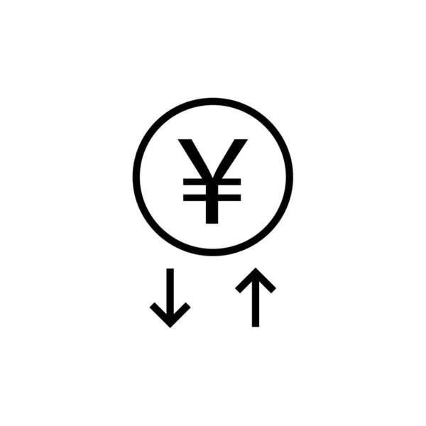 Web Mobil Uygulaması Tasarımı Yen Logo Kavramı Için Beyaz Arka — Stok Vektör