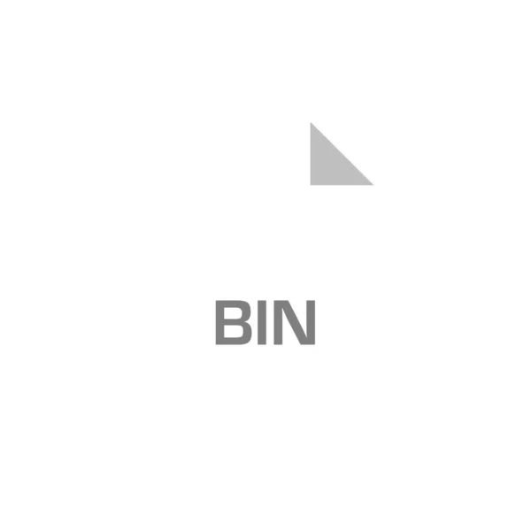 Bin File Format Icon Vector Illustration Simple Design — Stock Vector